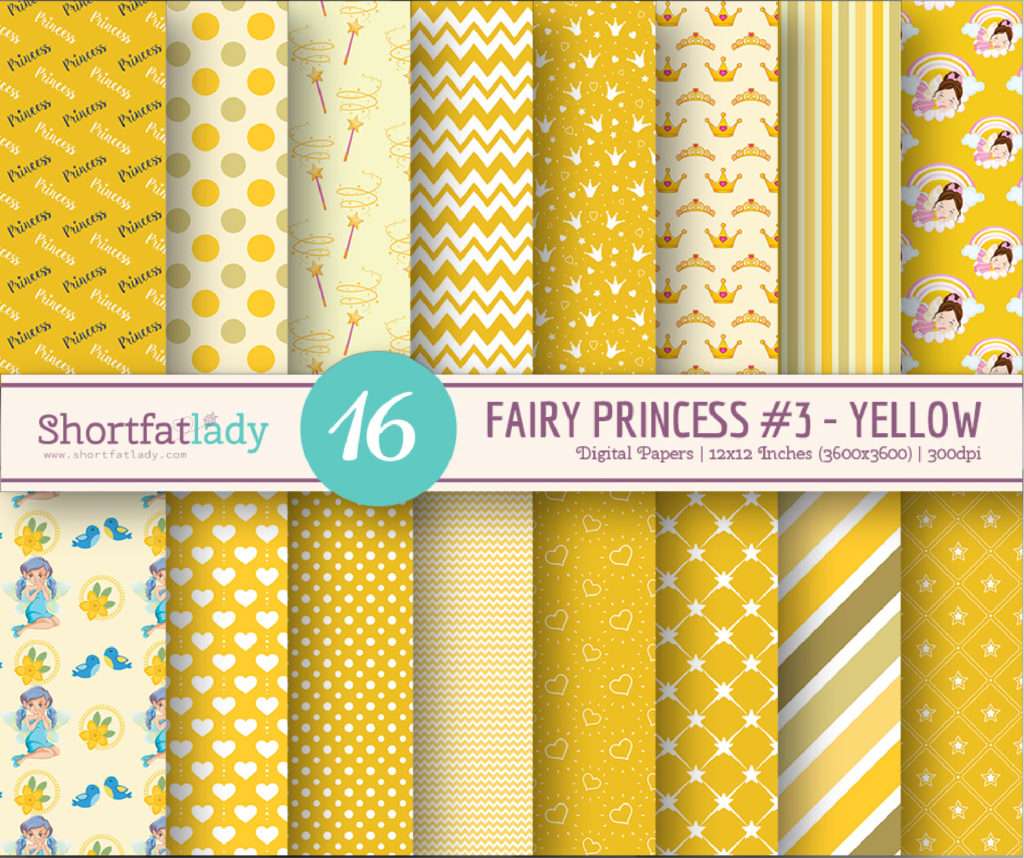 Free Fairy Princess Digital Papers