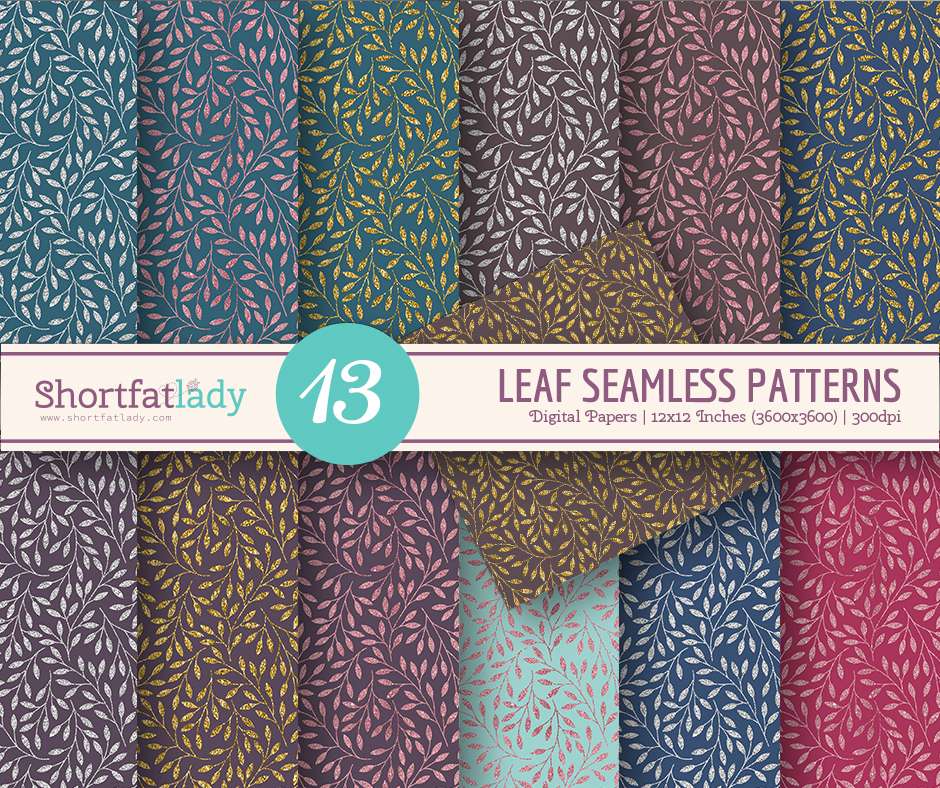 Free Leaf Pattern Seamless Digital Papers