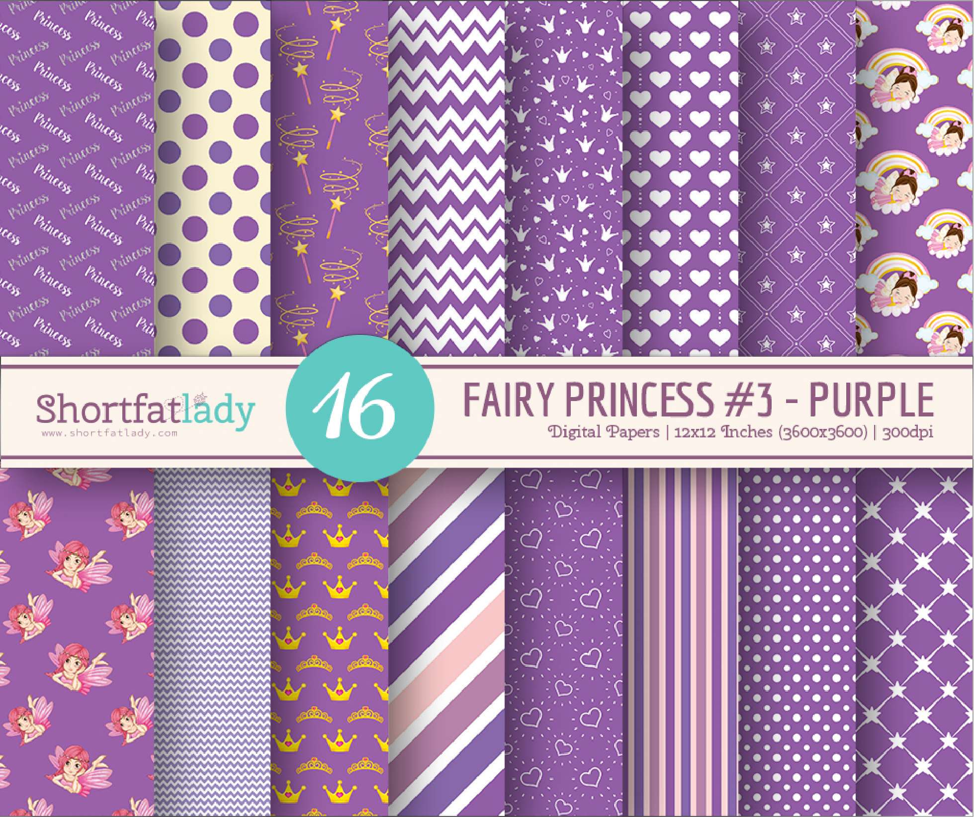 Fairy Princess Digital - Purple